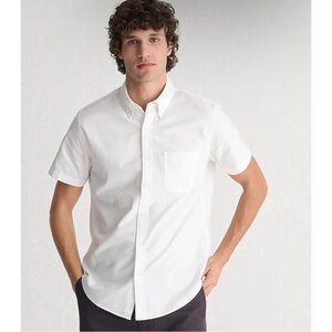 NWT J. Crew Short-sleeve Broken-in Organic Cotton Oxford Shirt White